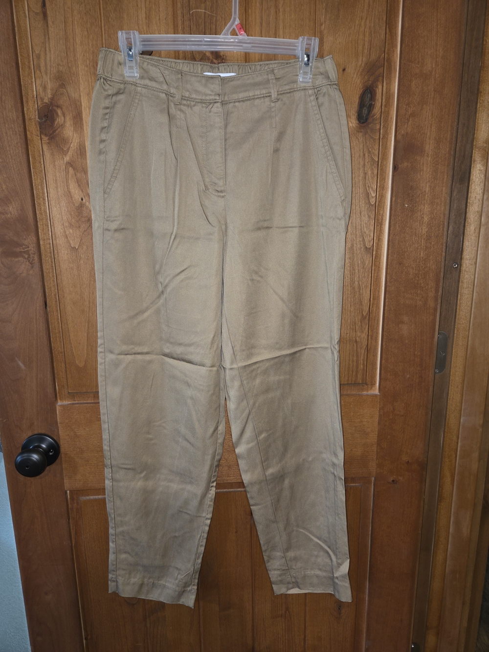 croft‎ & barrow Tan High-Rise Straight Leg Trousers